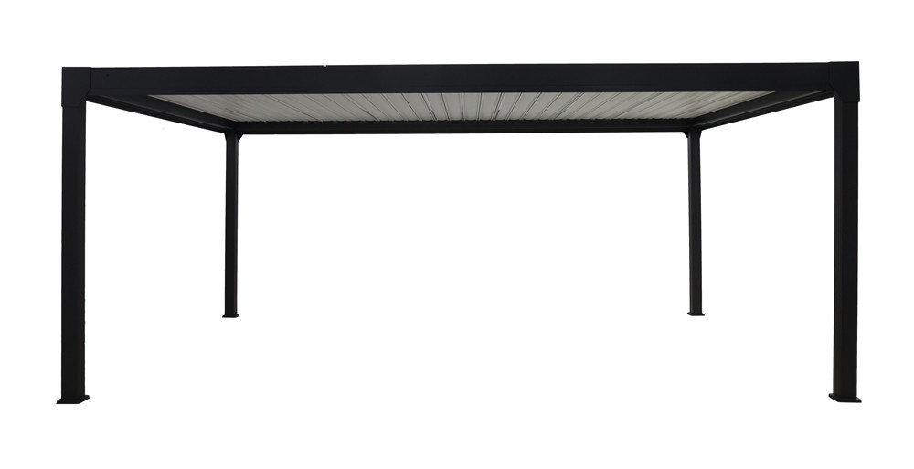 Pergola bioclimatique Pianela Bi-zone noir sable 6×4×2,5 m motorisée LED