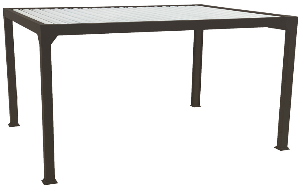 Pergola bioclimatique Pianela Bi-zone noir sable 6×4×2,5 m motorisée LED