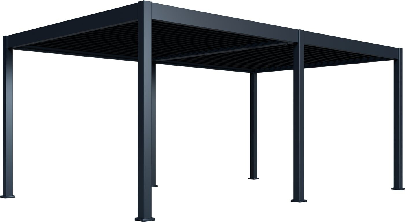 Pergola aluminium Grand Tuscan toiture à lames 4×6 m noir
