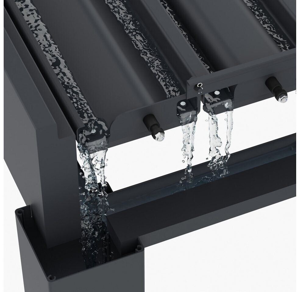 Pergola aluminium Grand Tuscan toiture à lames 4×6 m noir