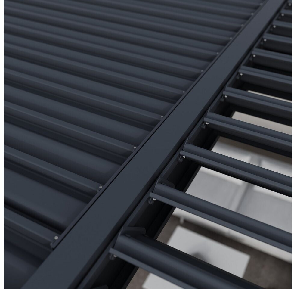 Pergola aluminium Grand Tuscan toiture à lames 4×6 m noir