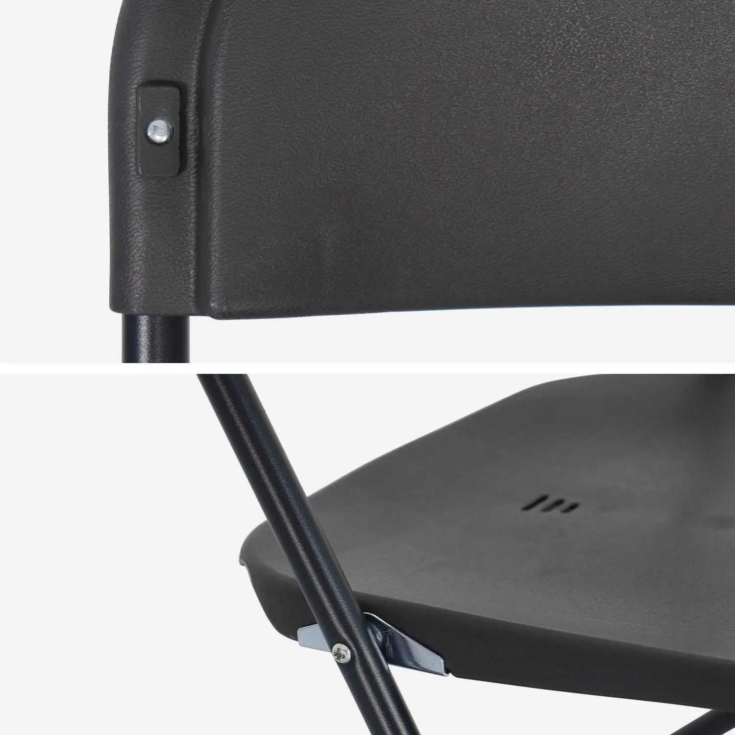 Table de réception pliante plastique + 6 assises (lot de 2)