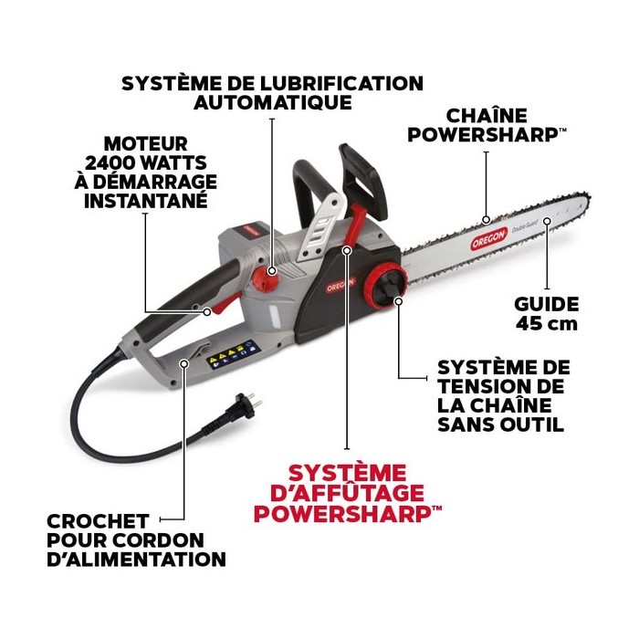 Tronçonneuse électrique Oregon CS1500 - coupe 45 cm