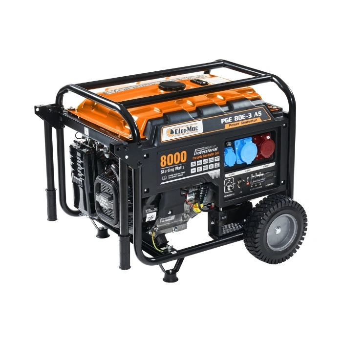 Groupe électrogène AVR triphasé 6000w Oleo Mac OM PGE 80E-3 DCS