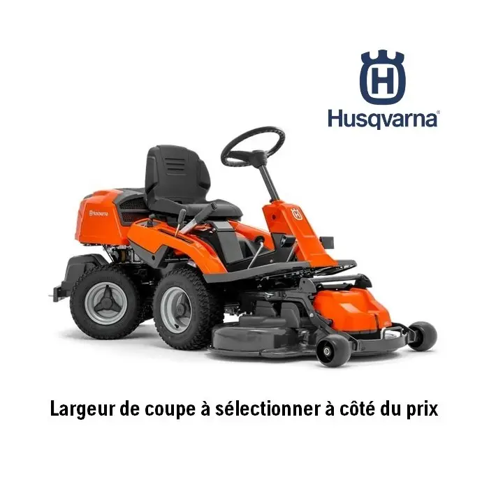 Autoportée Rider Husqvarna R214T coupe frontale - coupe 94 ou 103 cm