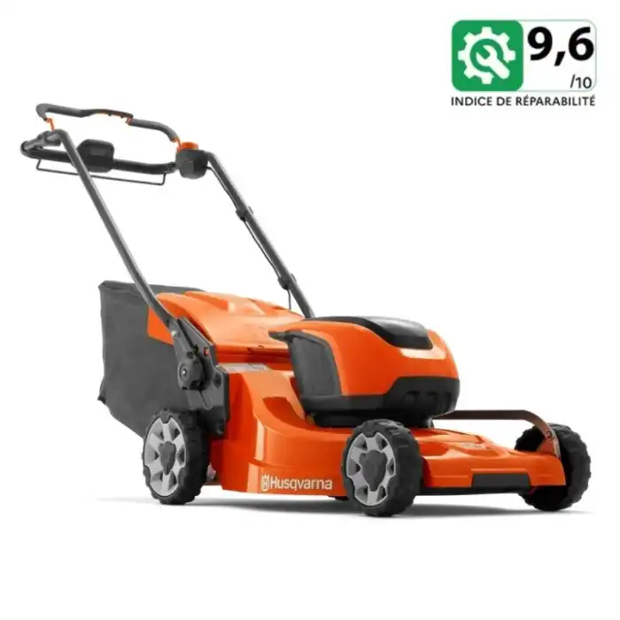Tondeuse à batterie Husqvarna LC347ivx poussée - 2 batteries et chargeur - coupe 47cm