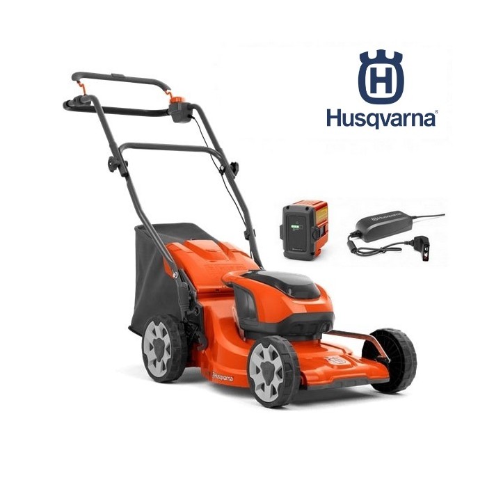 Pack tondeuse à batterie poussée Husqvarna LC137i - coupe 37cm