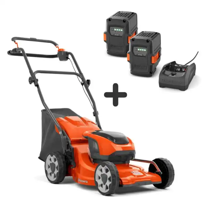 Tondeuse à batterie poussée Husqvarna LC137i pack 2 batteries et chargeur - coupe 37,5cm