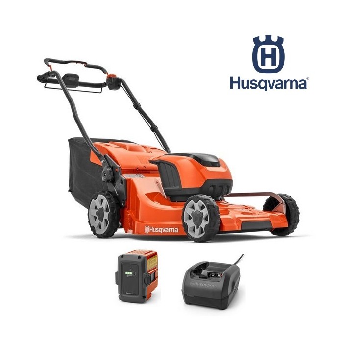 Pack tondeuse à batterie Husqvarna LC247i + Chargeur + Batterie - coupe 47 cm