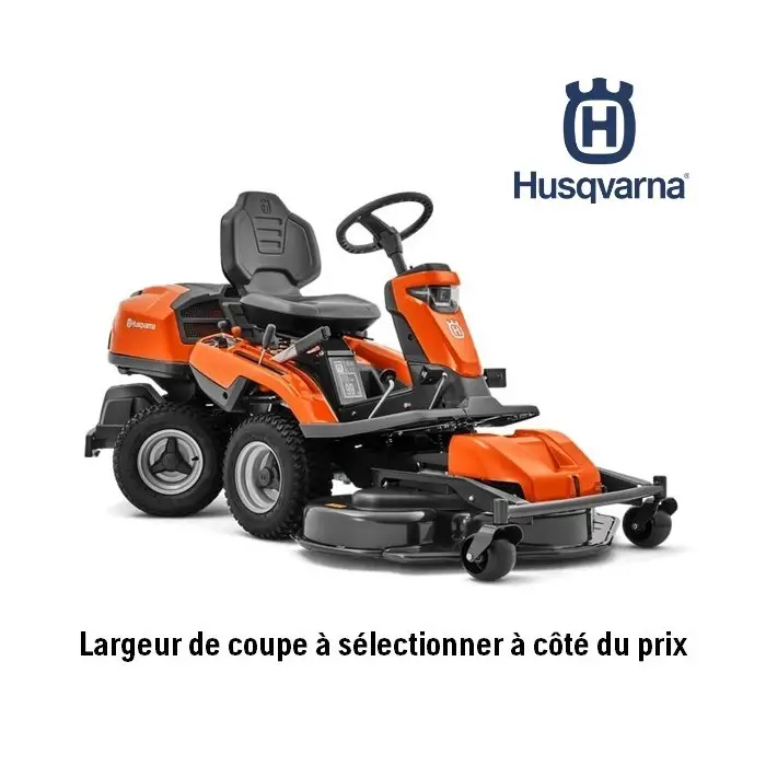 Tracteur tondeuse Rider Husqvarna R318X coupe frontale - coupe 94 / 103 / 112 cm
