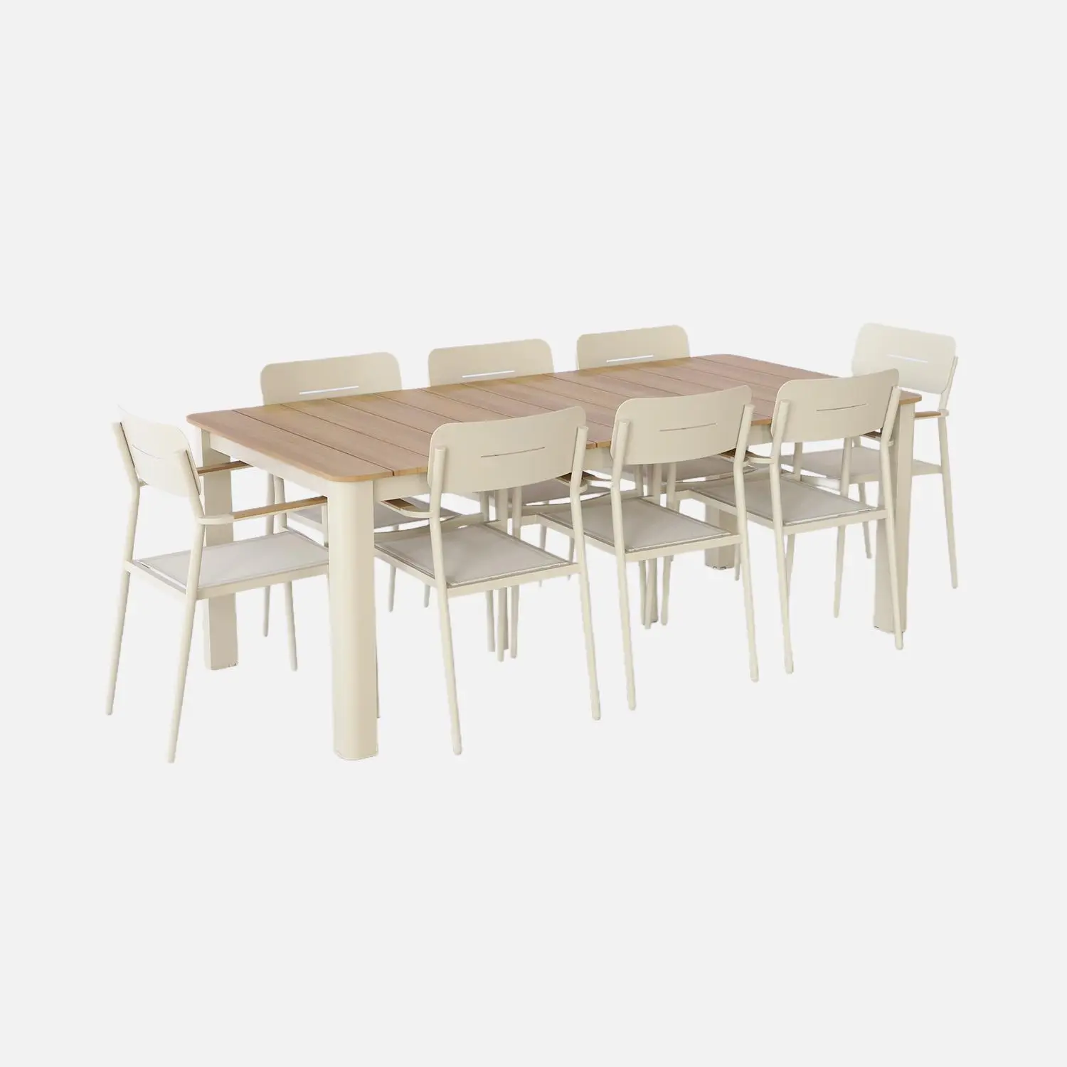 Table de jardin aluminium 8 places