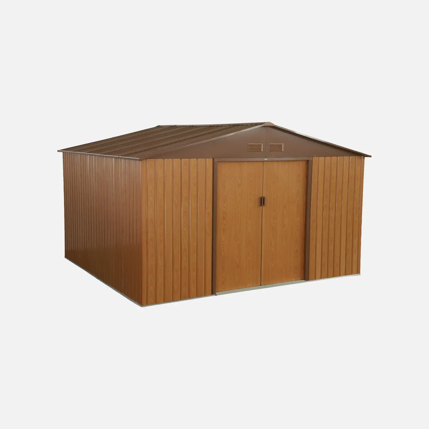 Abri de jardin métal 10,85m² avec kit d'ancrage