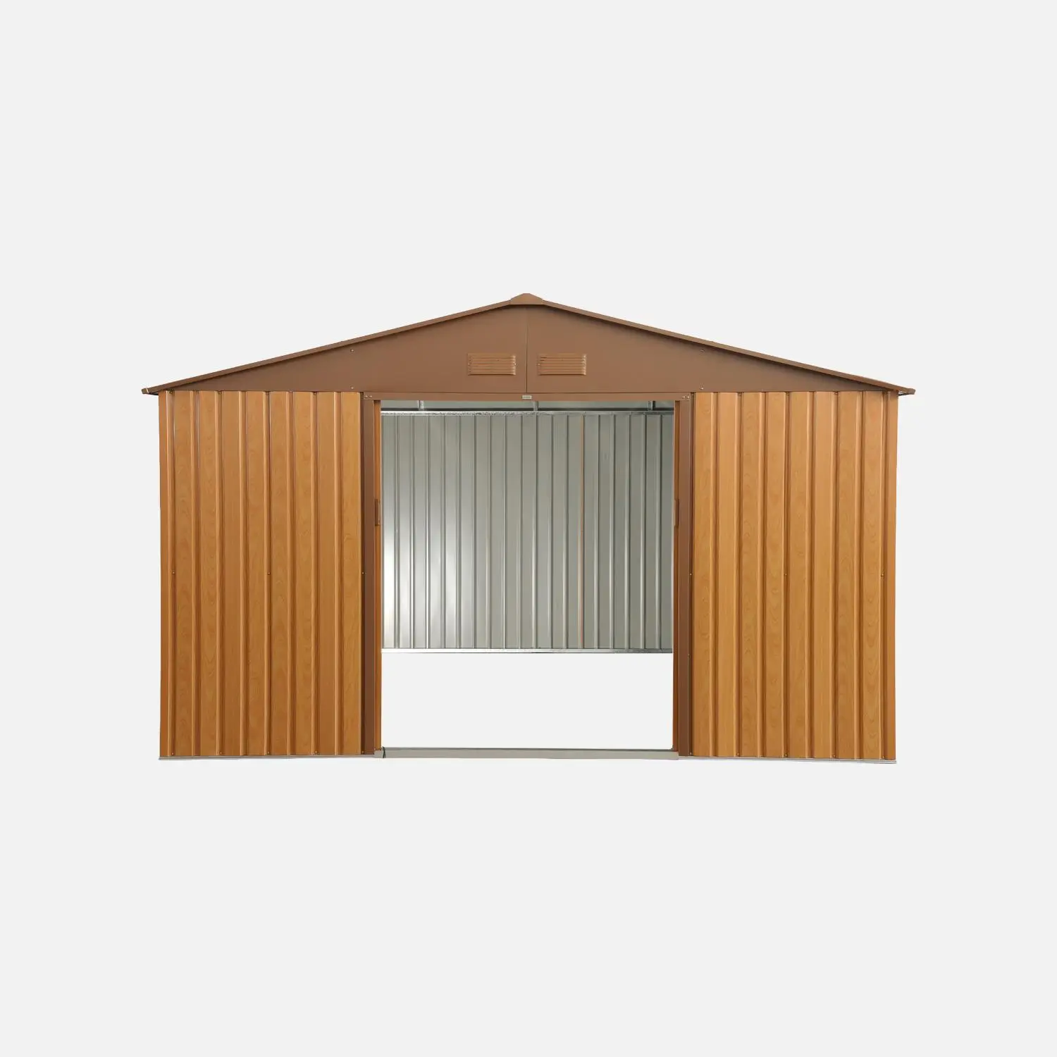 Abri de jardin métal 10,85m² avec kit d'ancrage