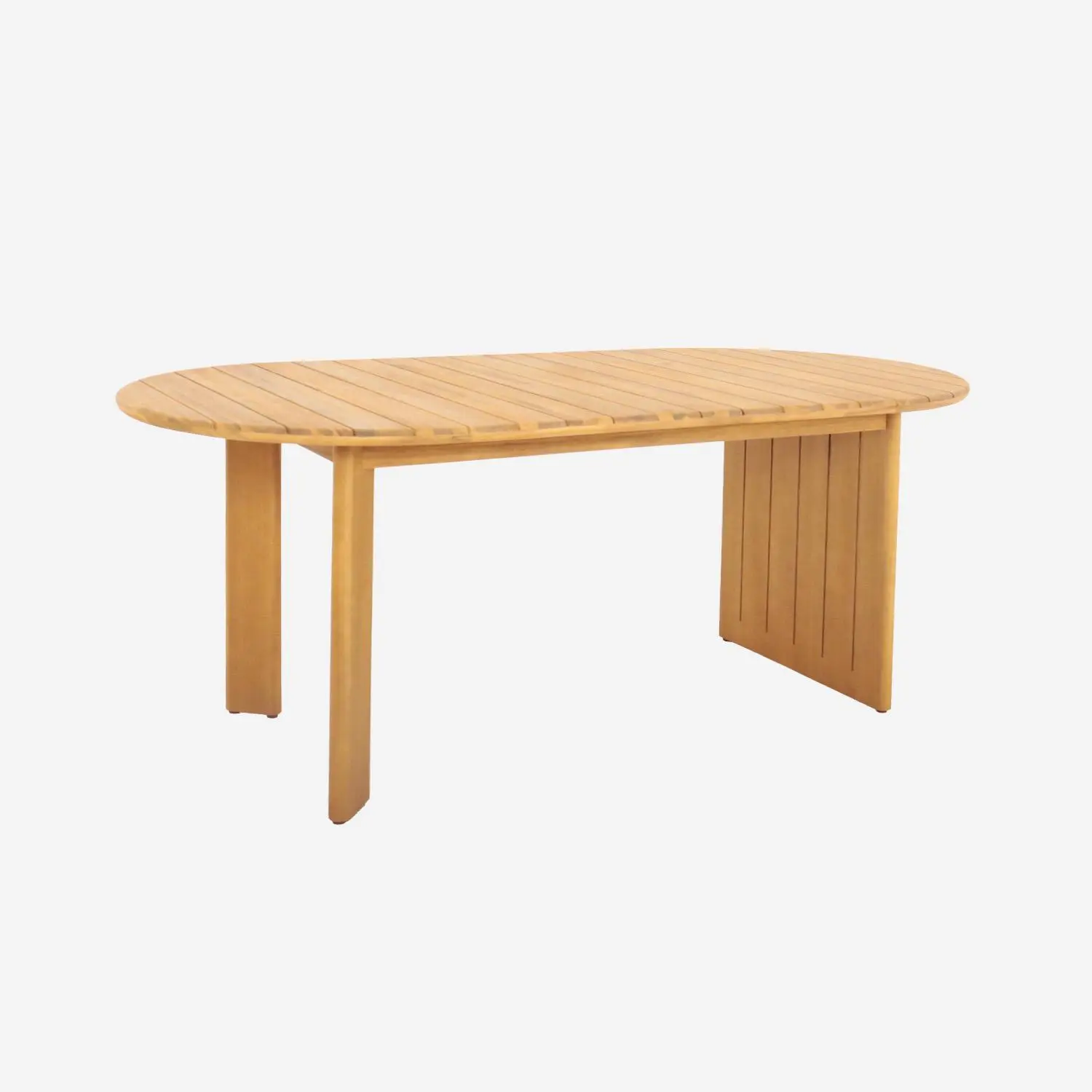 Table de jardin ovale bois d'acacia 6 places
