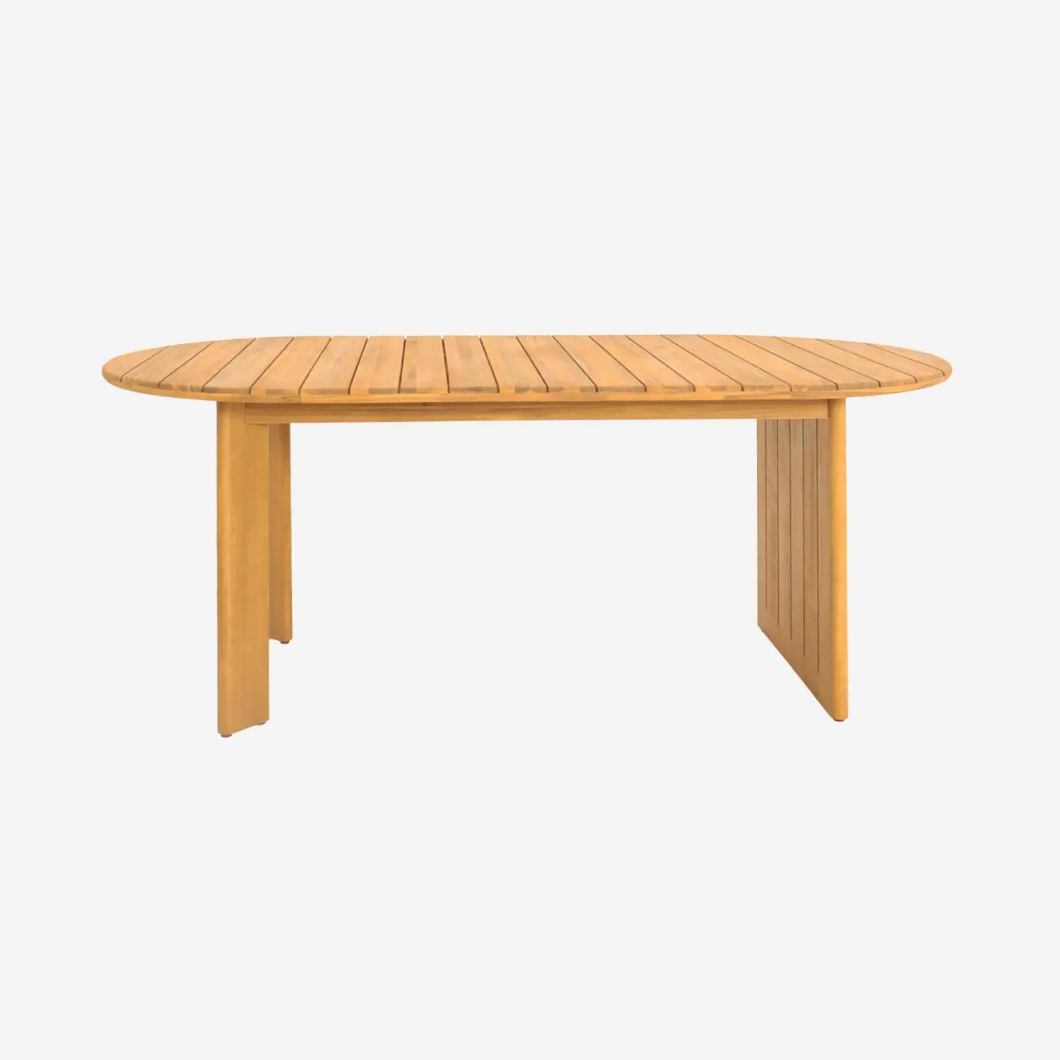 Table de jardin ovale bois d'acacia 6 places