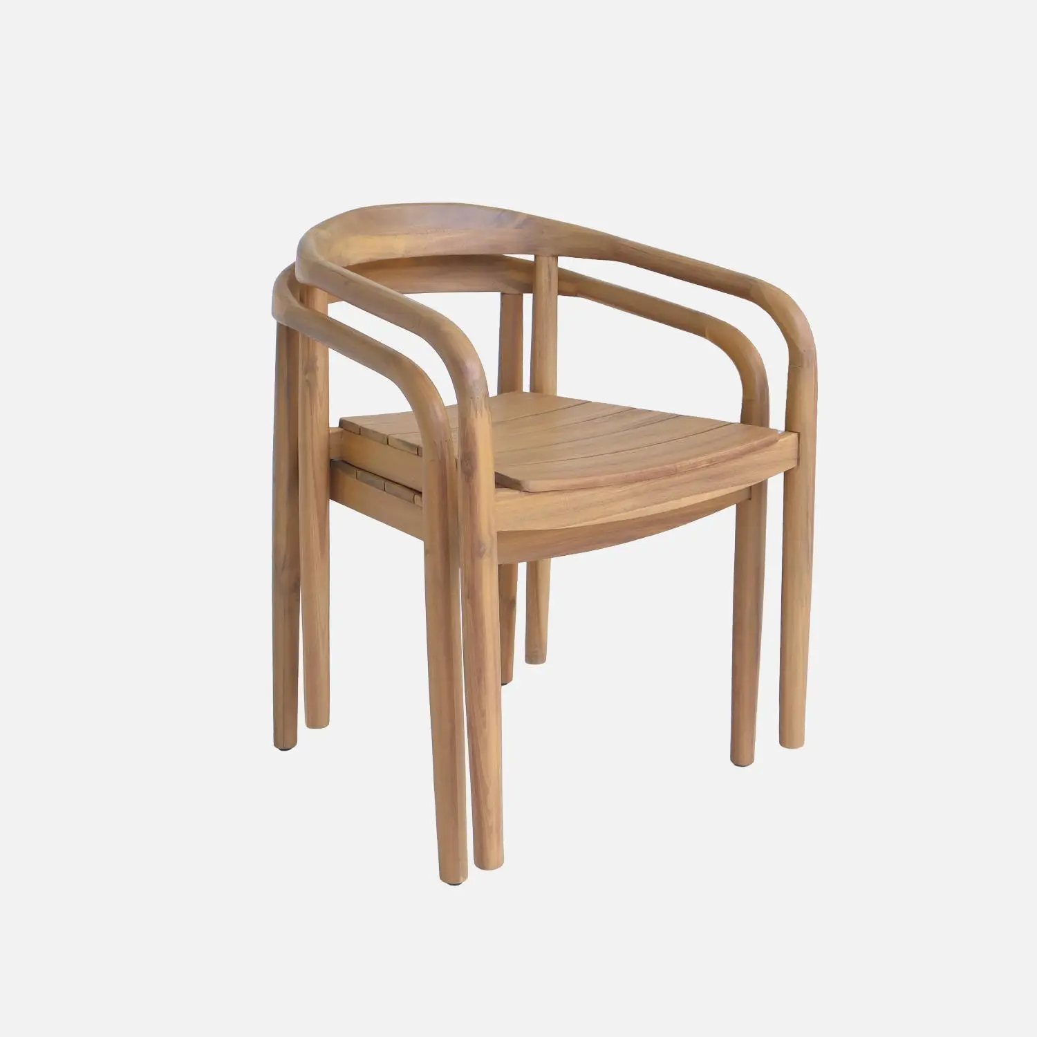 Fauteuil de jardin bois d'acacia (lot de 2)