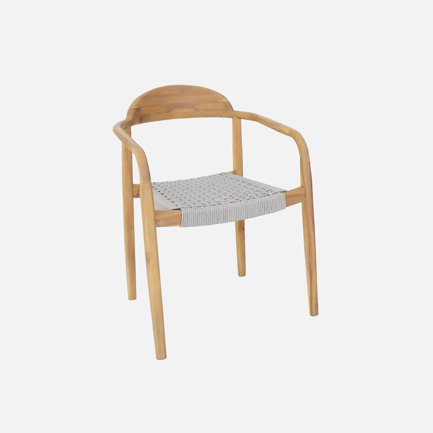 Fauteuil de jardin bois d'acacia et résine (lot de 2)