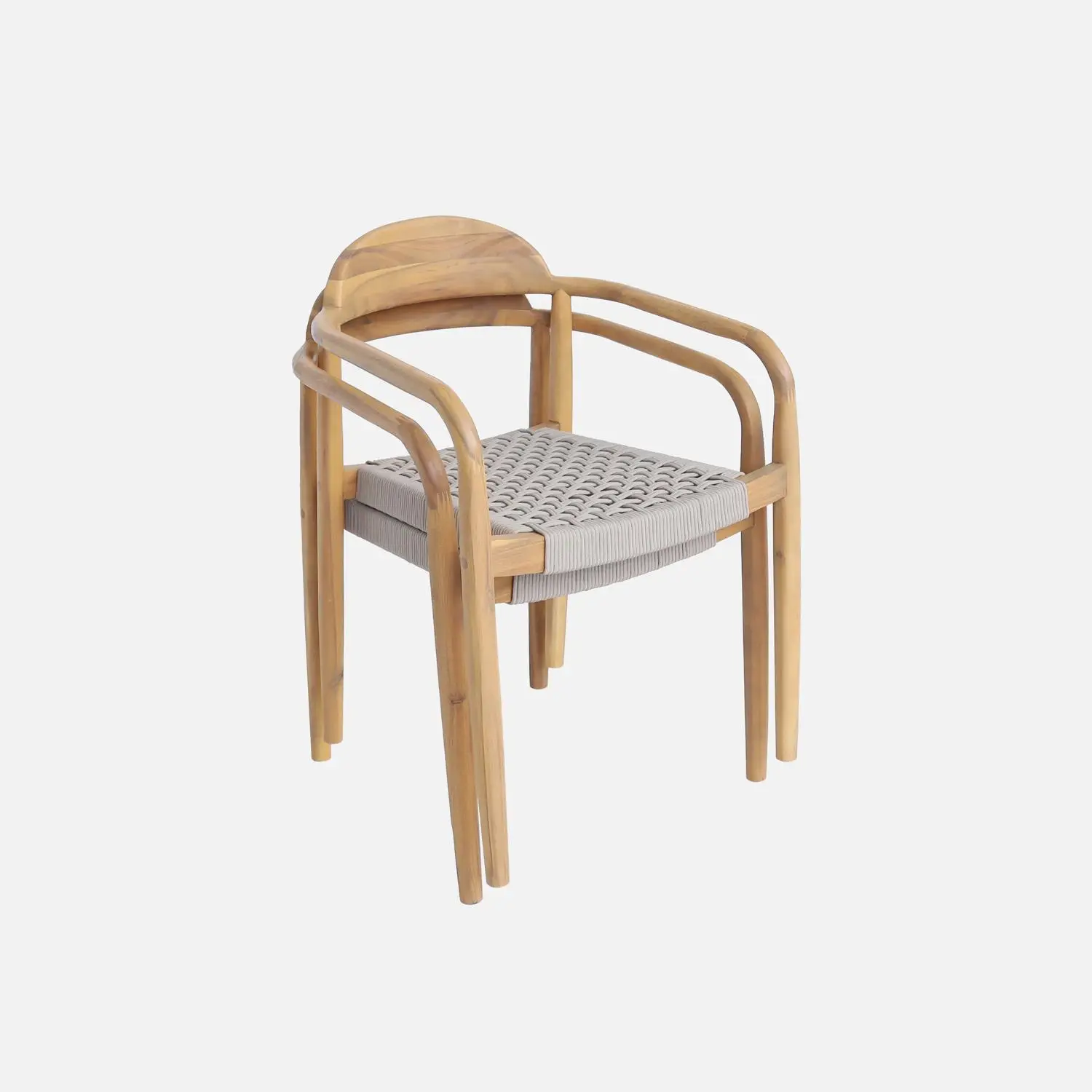 Fauteuil de jardin bois d'acacia et résine (lot de 2)