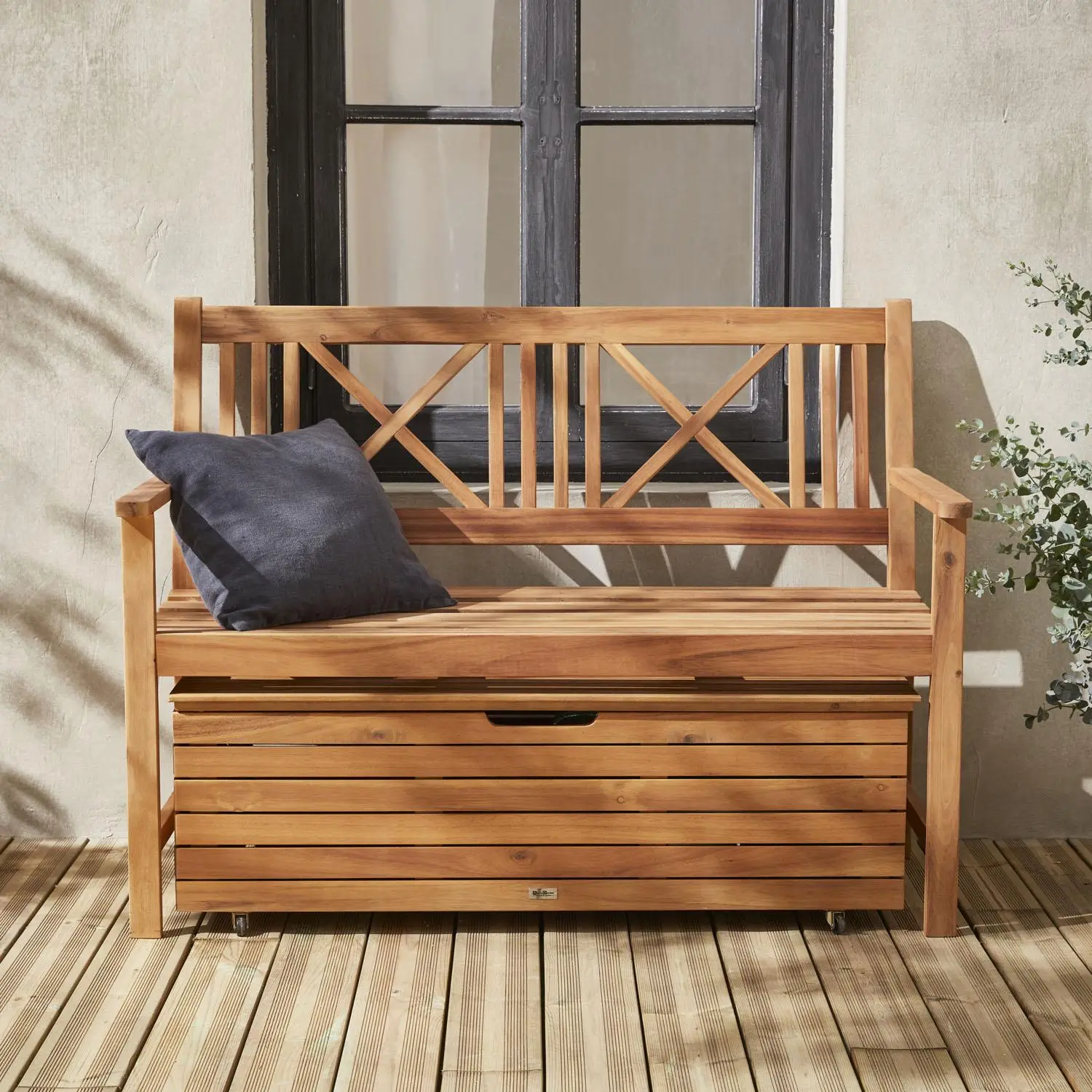 Banc bois d'acacia 3 places