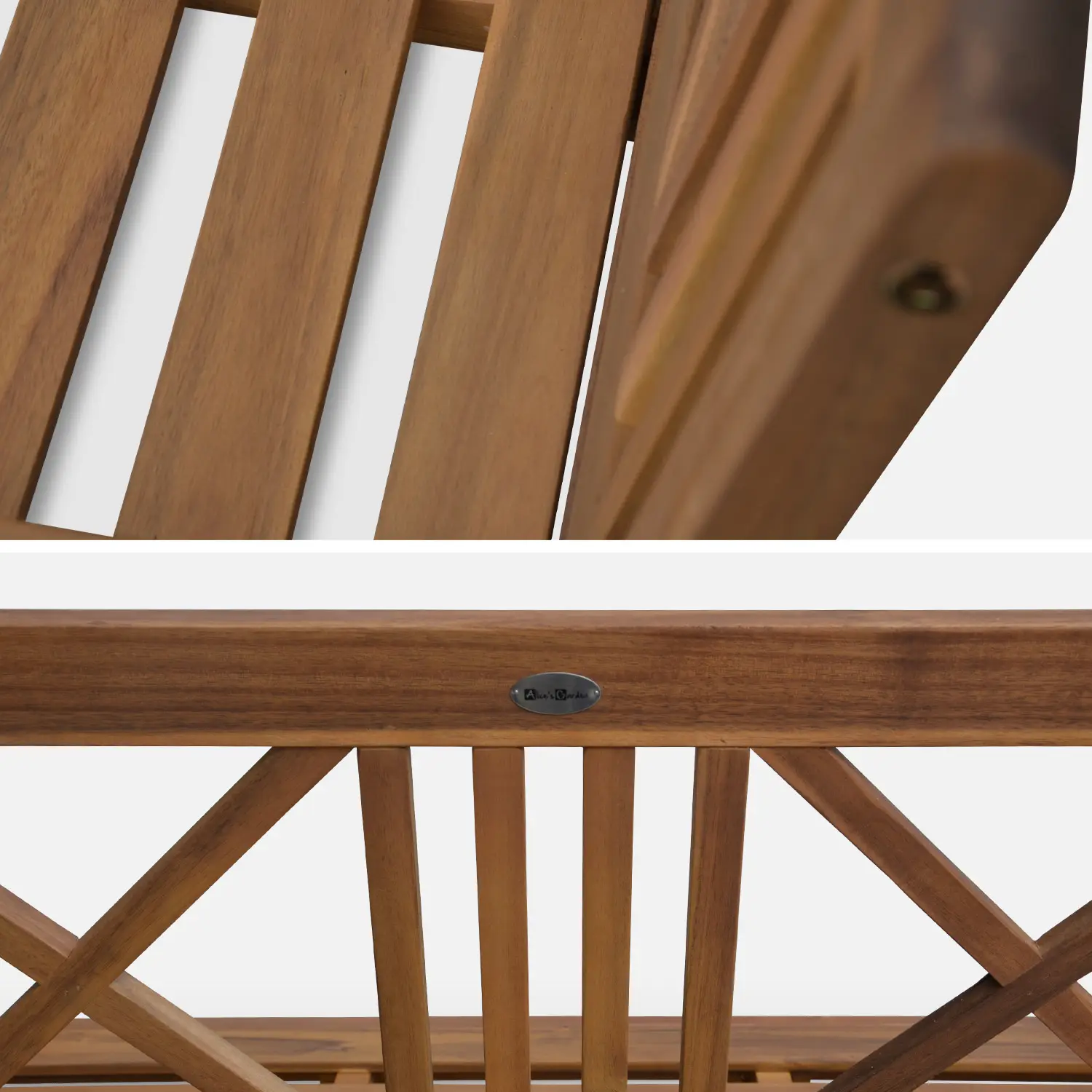 Banc bois d'acacia 3 places