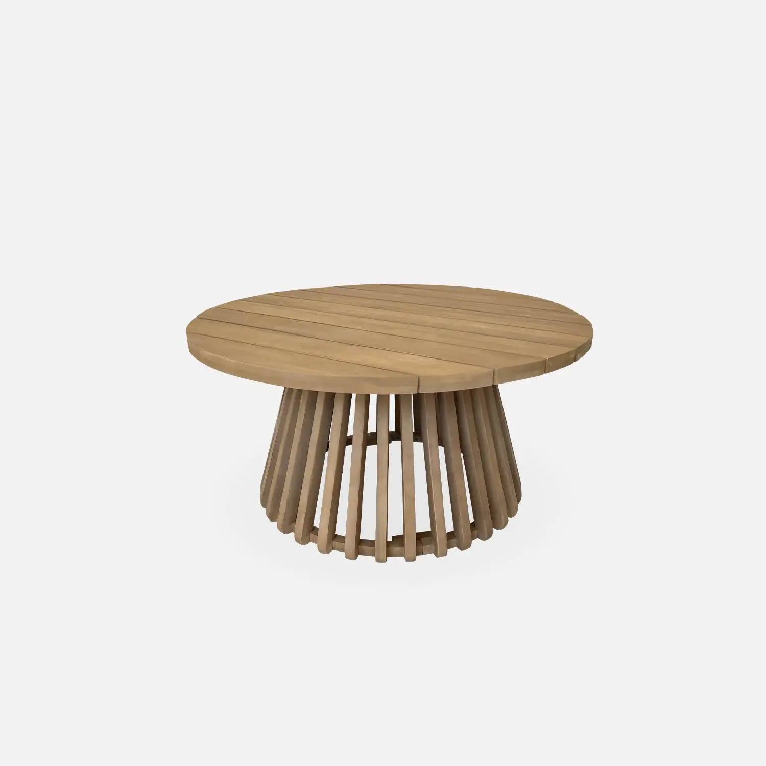Table basse de jardin ronde bois d'acacia Ø80cm