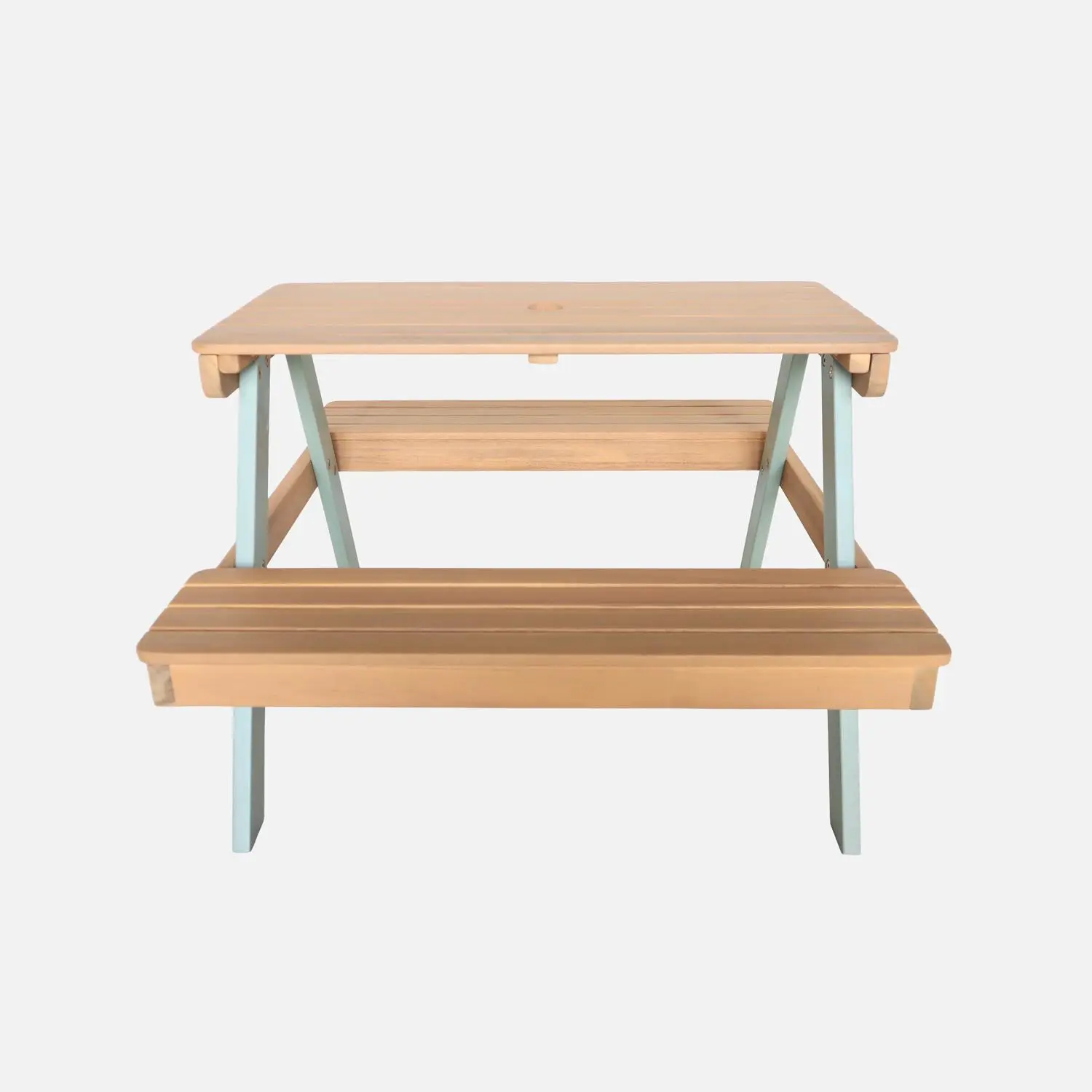 Table de pique-nique, salon de jardin enfant bois d'acacia 2 places