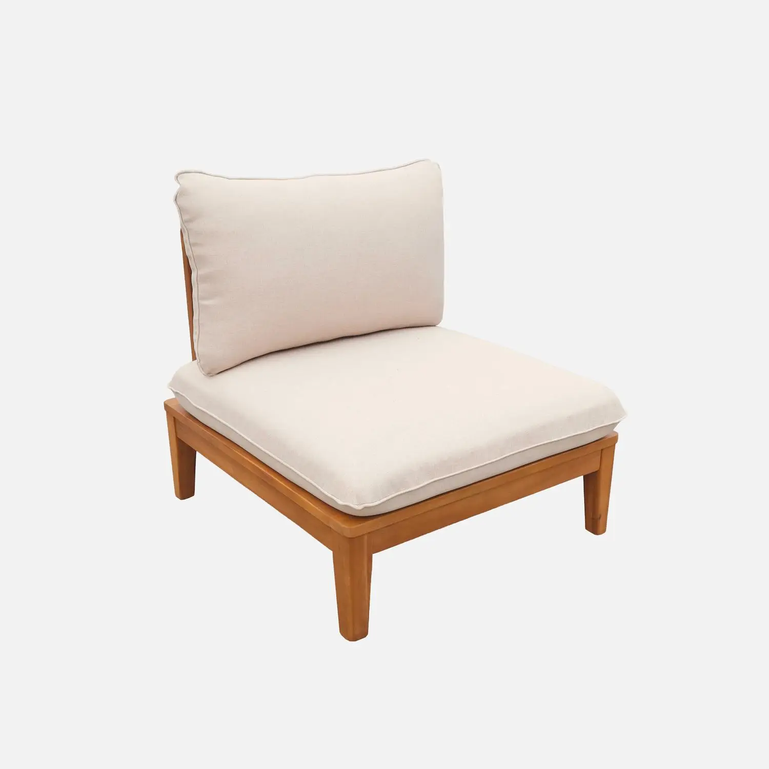 Fauteuil de jardin avec table basse bois d'acacia