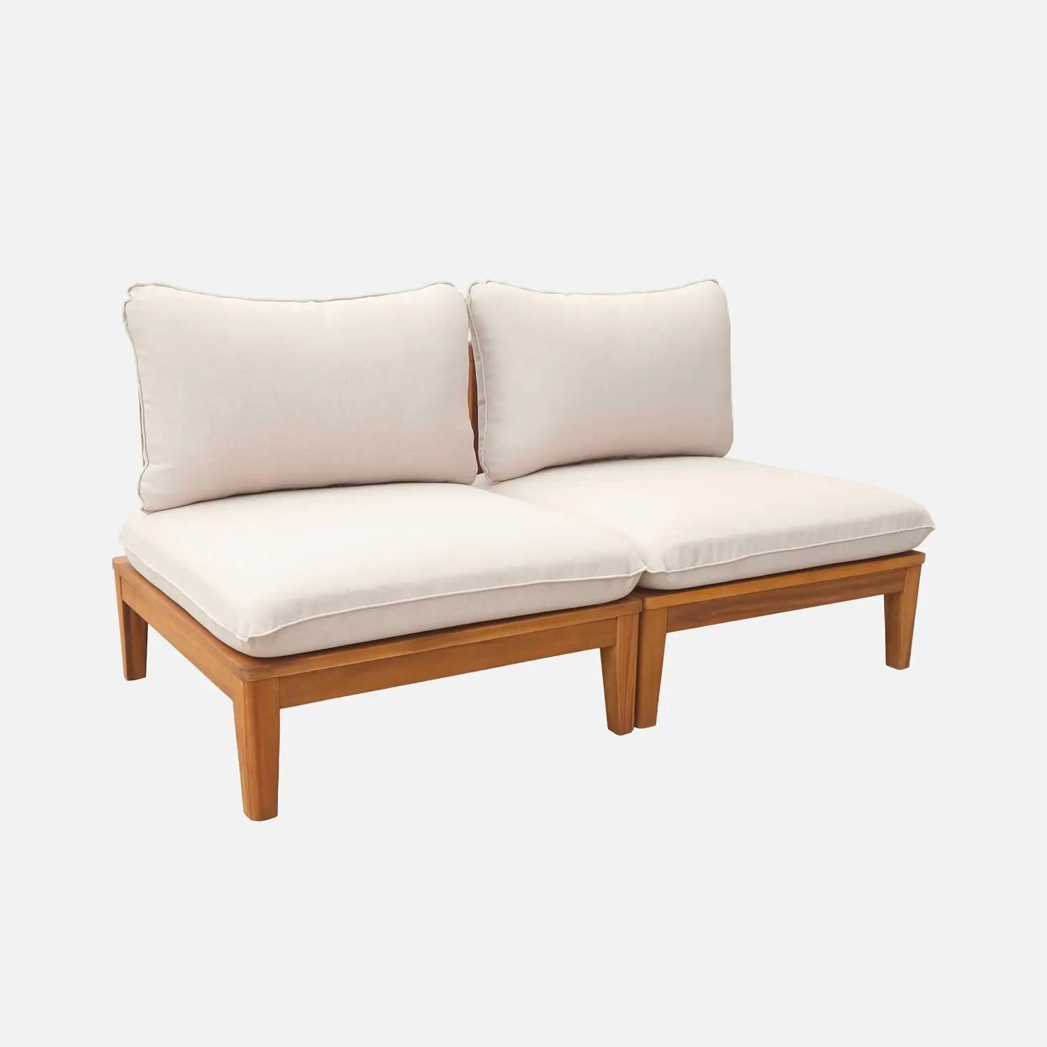 Banquette modulable de jardin bois d'acacia 2 places