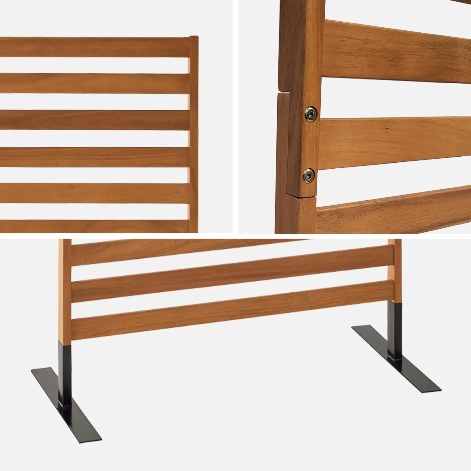 Paravent intérieur/extérieur bois d'acacia 80cm