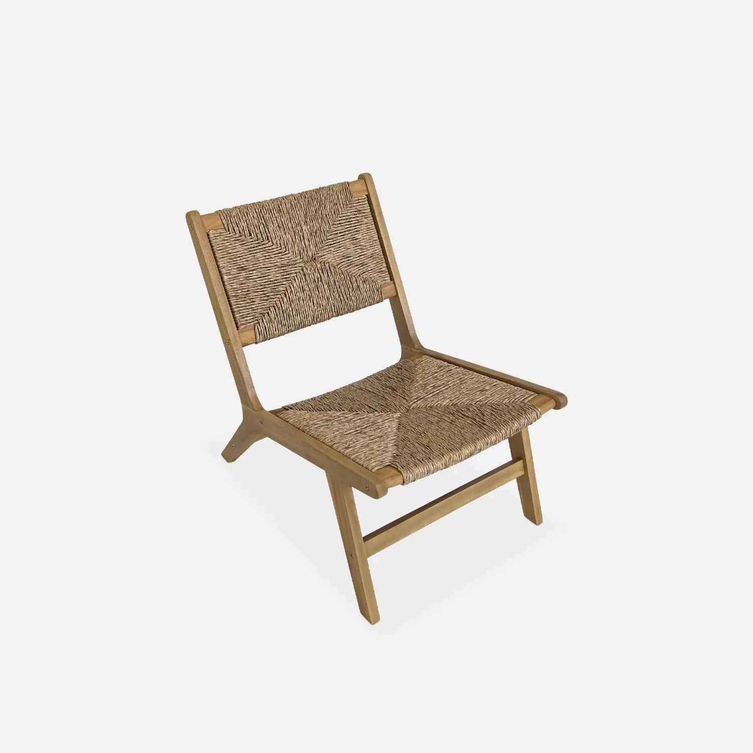Fauteuil relax de jardin bois d'acacia et résine