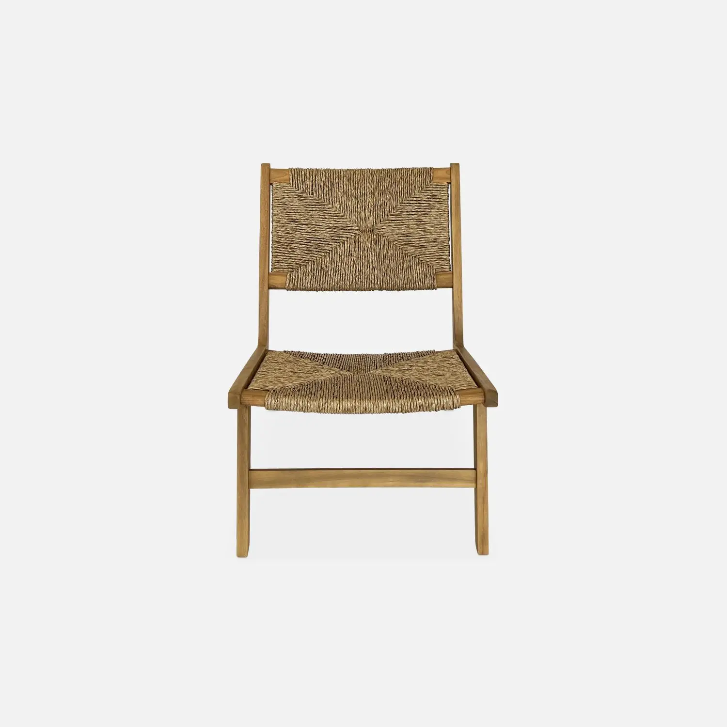 Fauteuil relax de jardin bois d'acacia et résine
