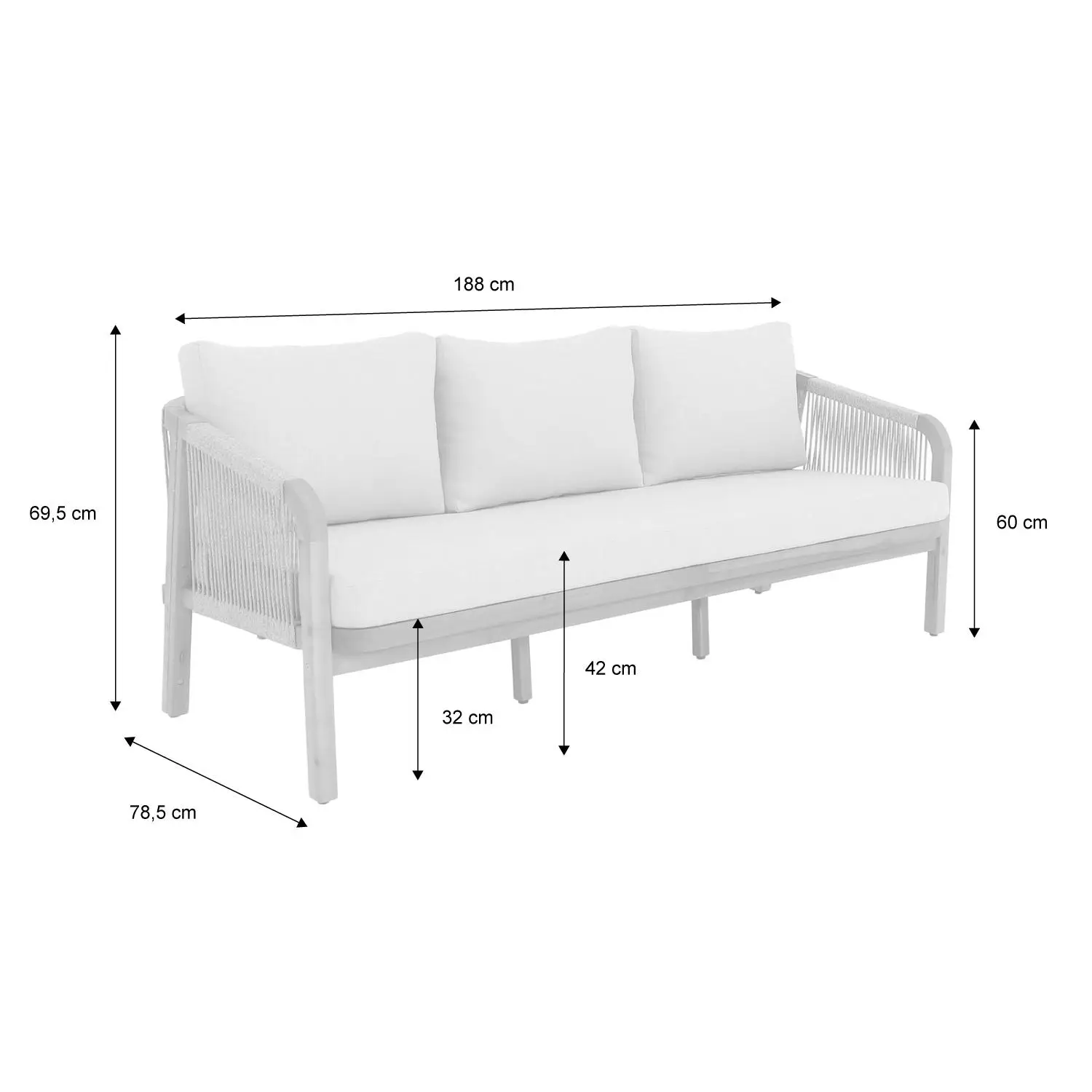 BANQUETTE DE JARDIN EN ACACIA
