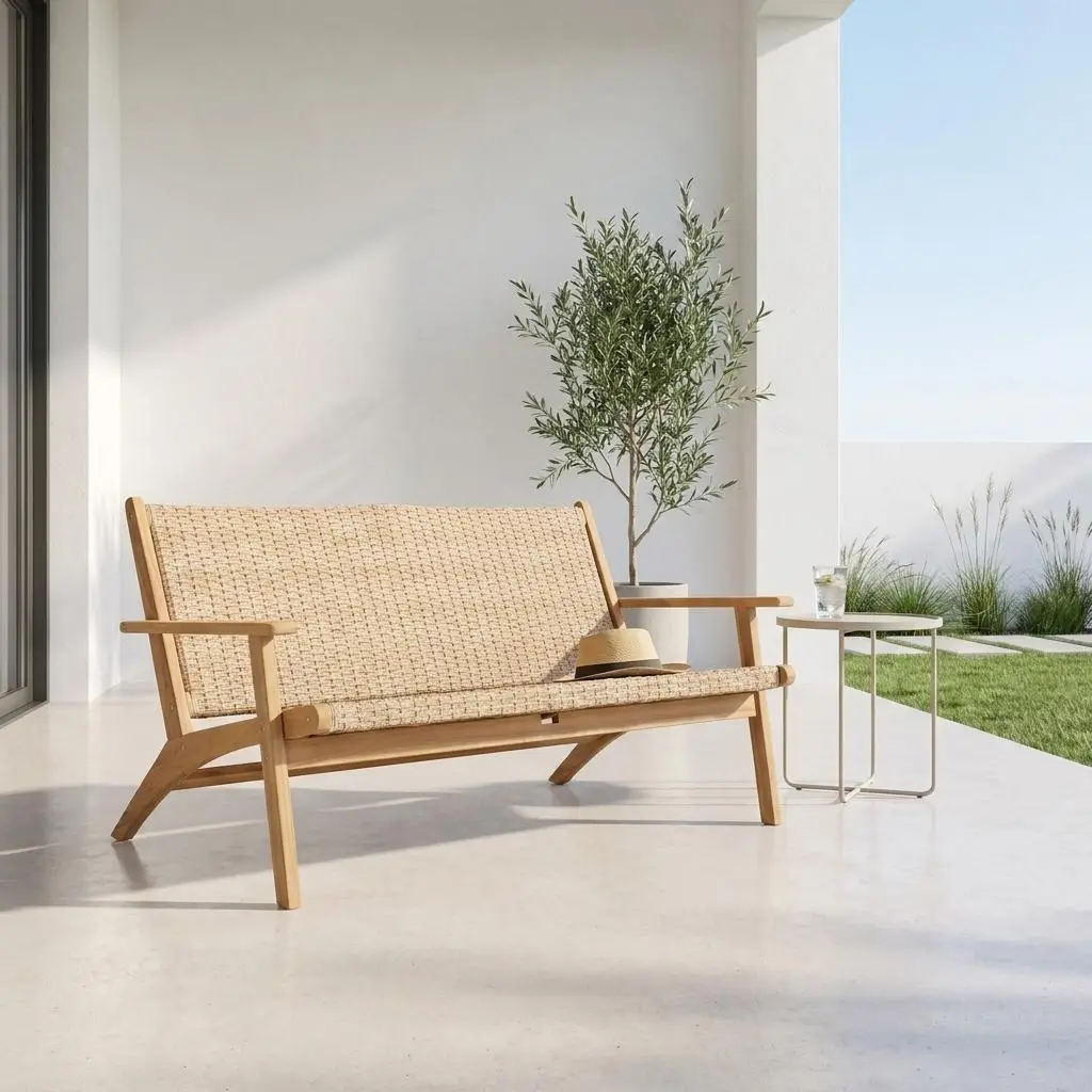Banc de jardin bois d'acacia 2 places