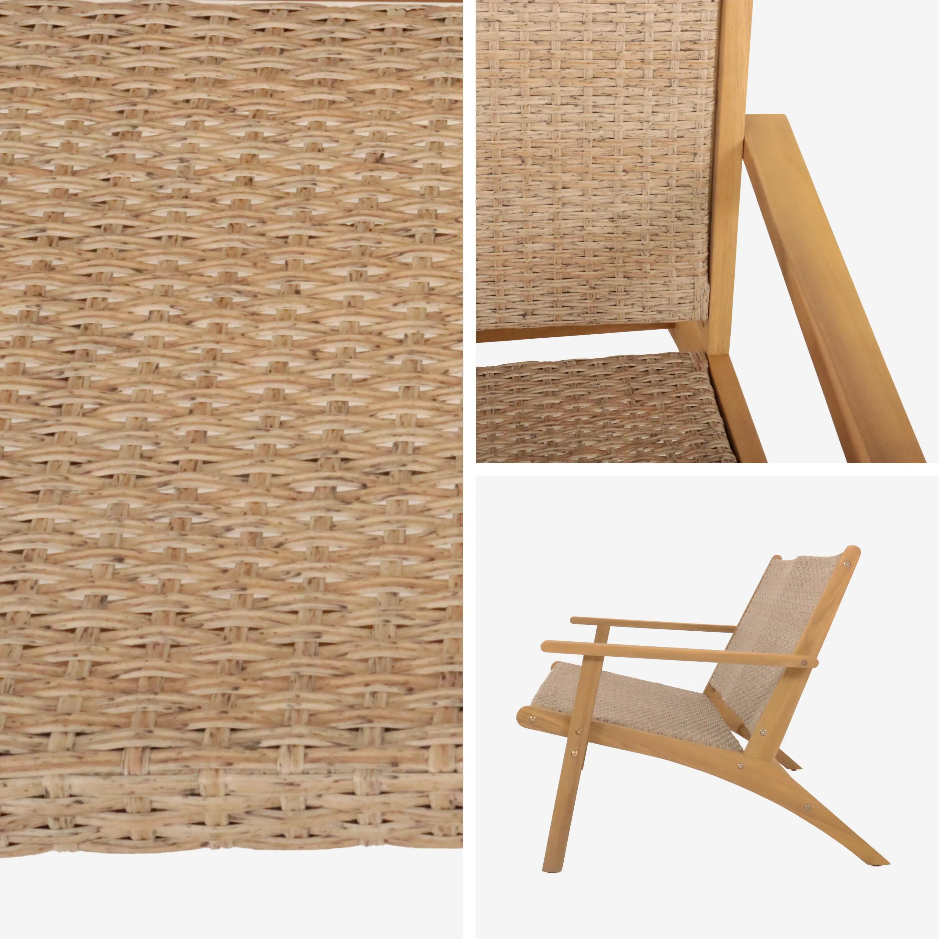 Banc de jardin bois d'acacia 2 places