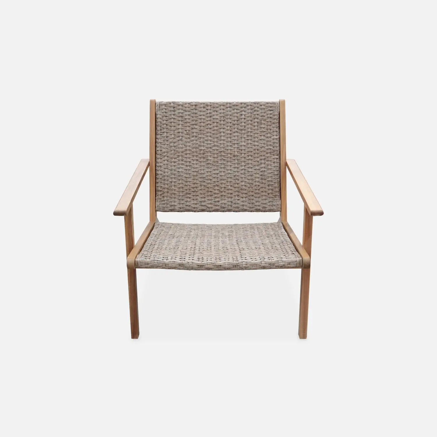 Fauteuil relax bois d'acacia et résine