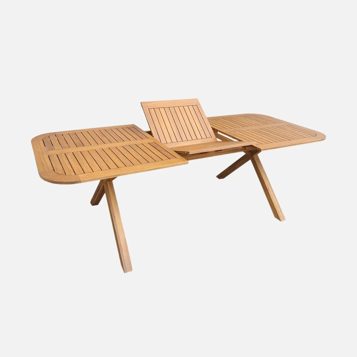 Table de jardin extensible bois d'acacia 6-8 places