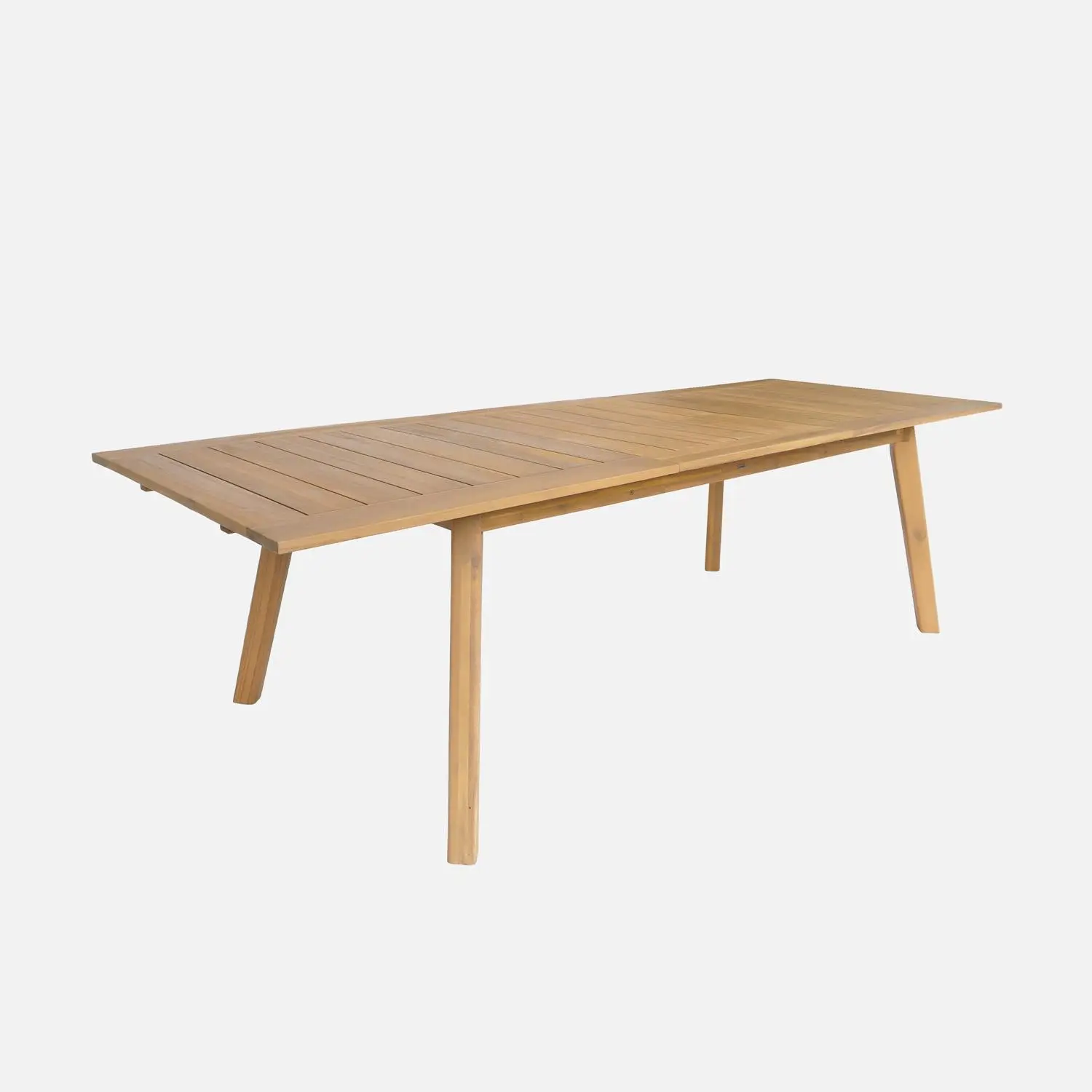 Table de jardin extensible bois d'acacia + 6 assises