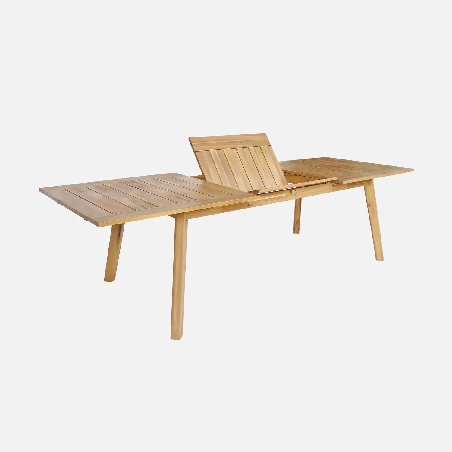 Table de jardin extensible bois d'acacia + 6 assises