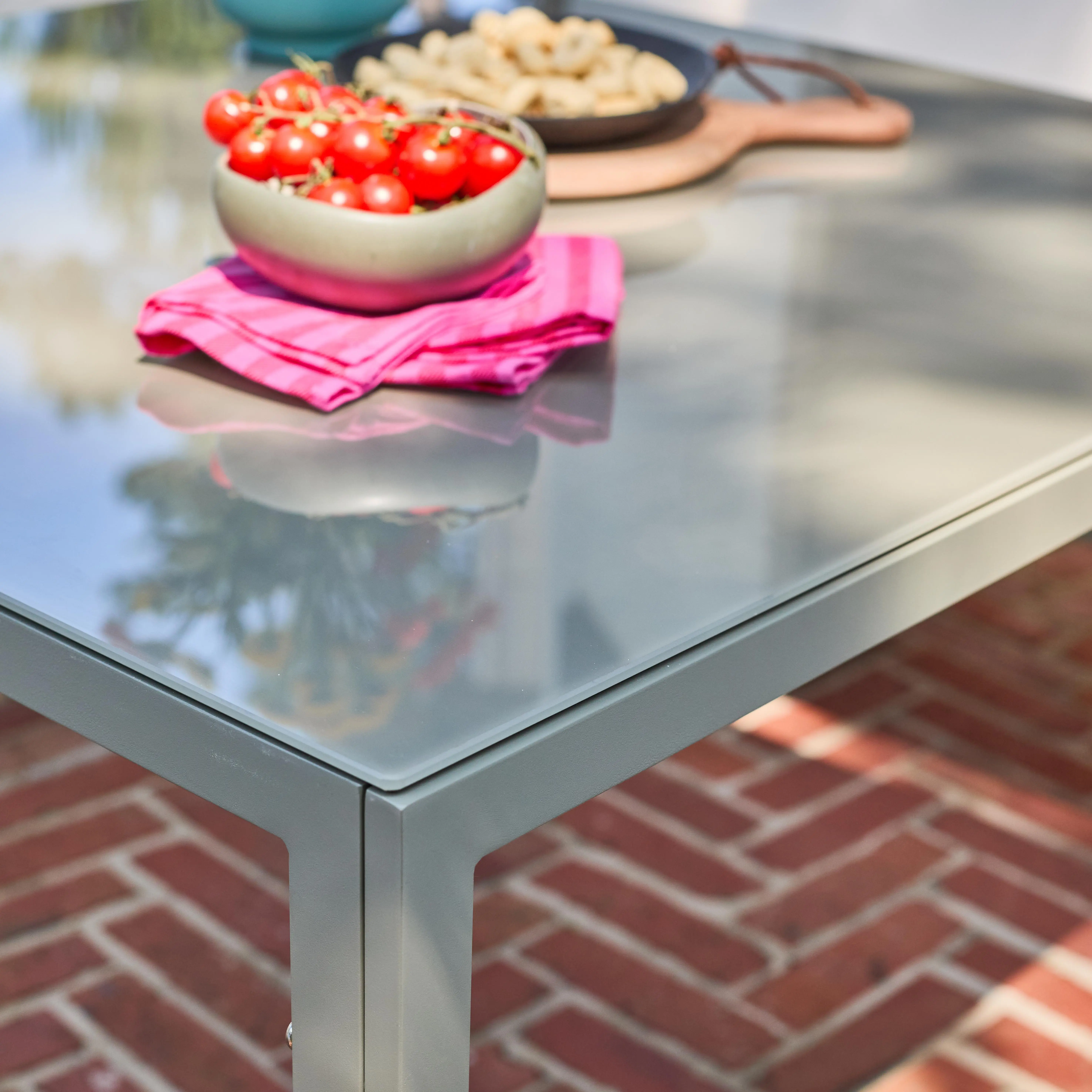 Salon, table de jardin aluminium 9 places