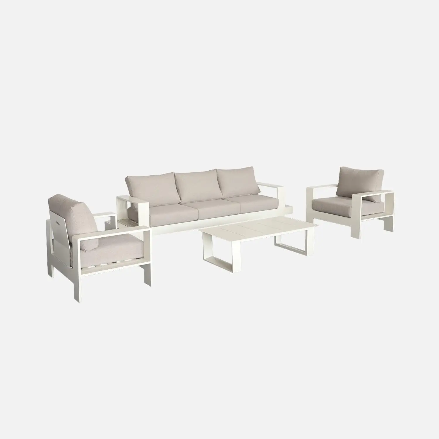 Salon de jardin aluminium 5 places