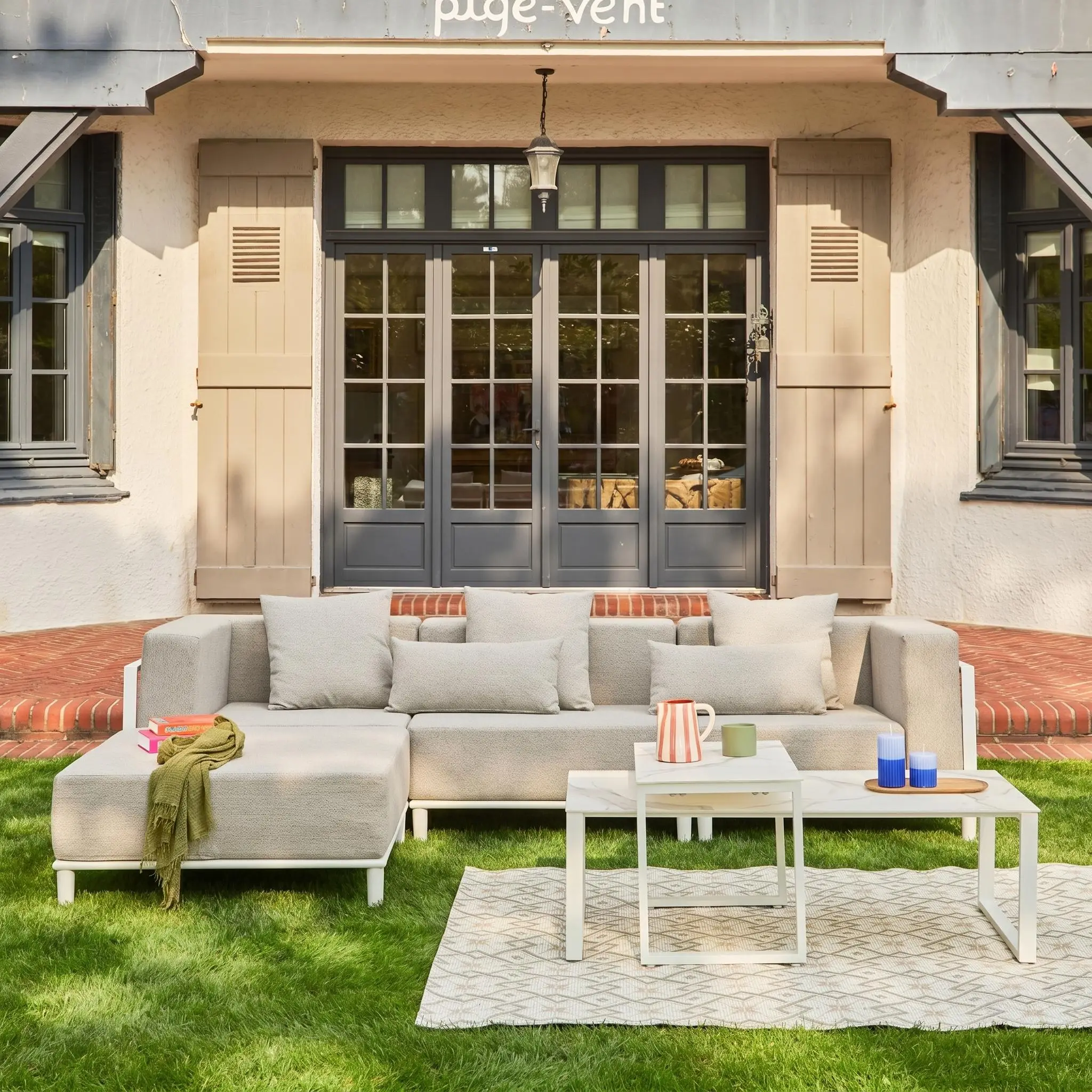 Salon de jardin modulable aluminium 4 places