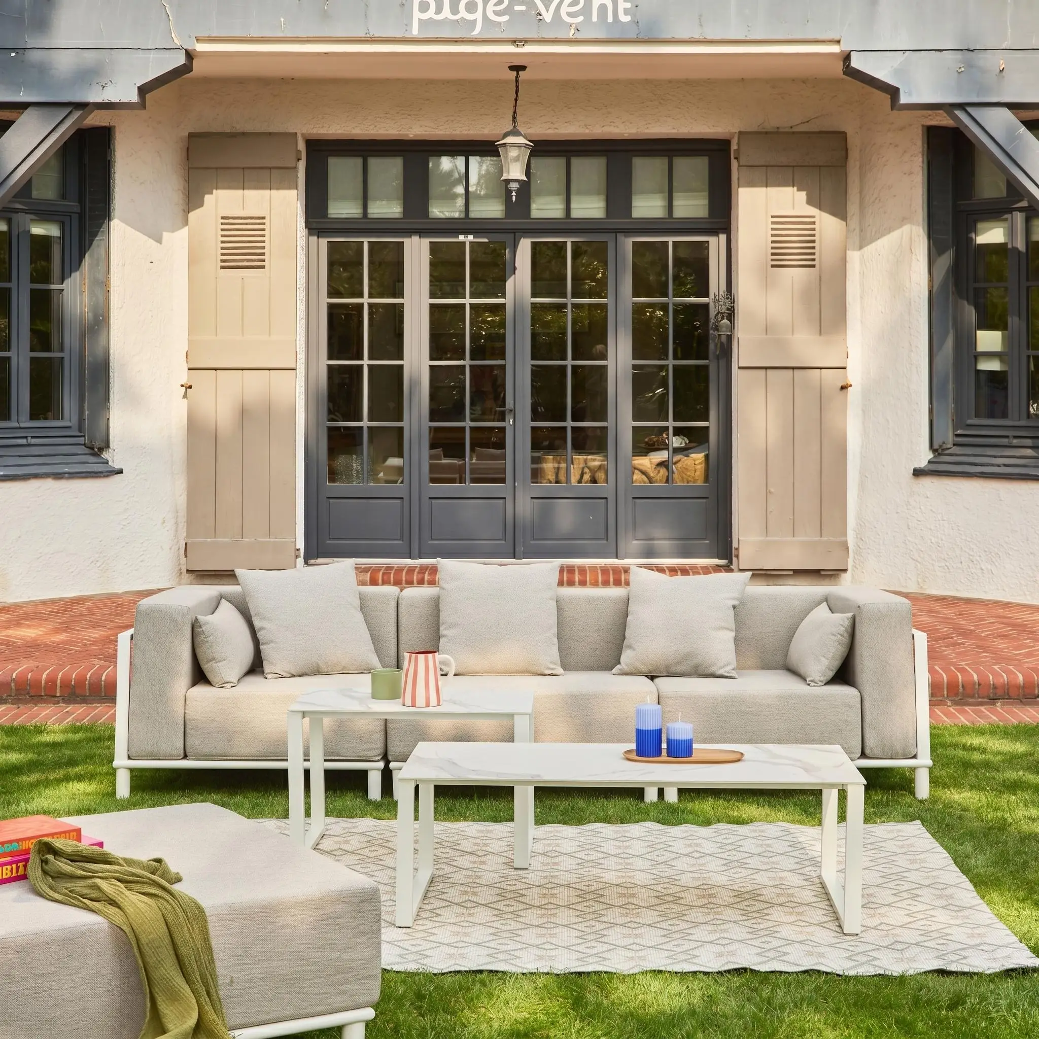 Salon de jardin modulable aluminium 4 places