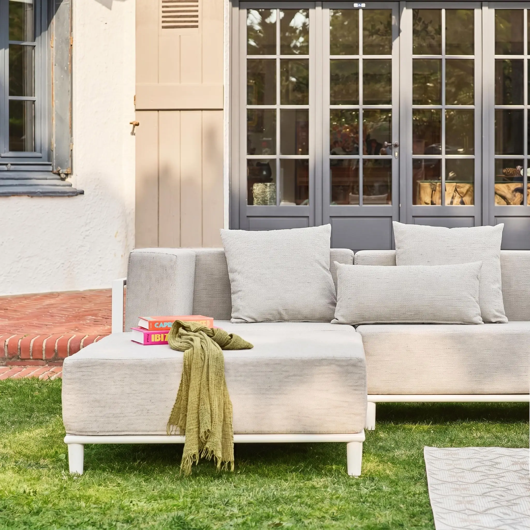 Salon de jardin modulable aluminium 4 places
