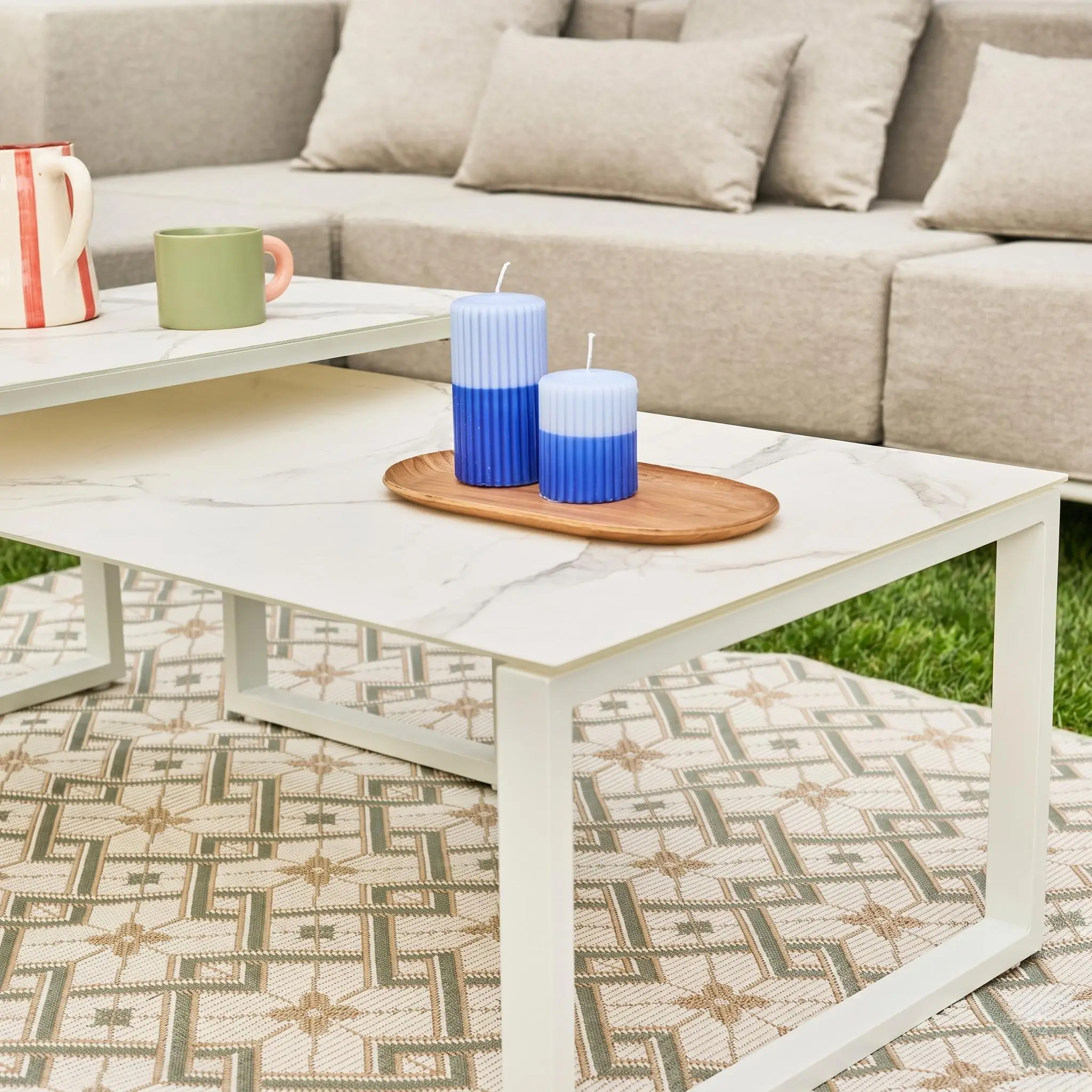 Salon de jardin modulable aluminium 4 places