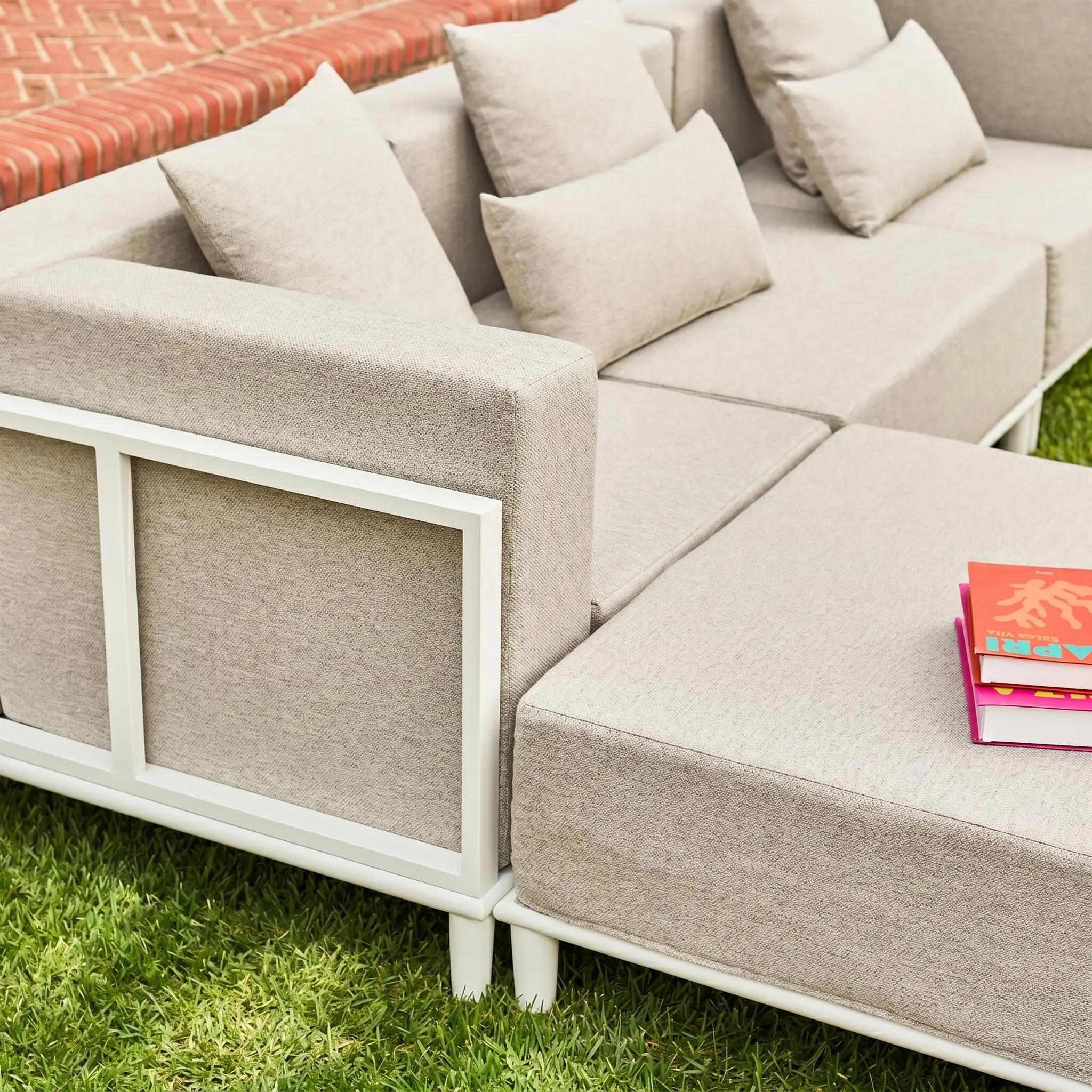 Salon de jardin modulable aluminium 4 places