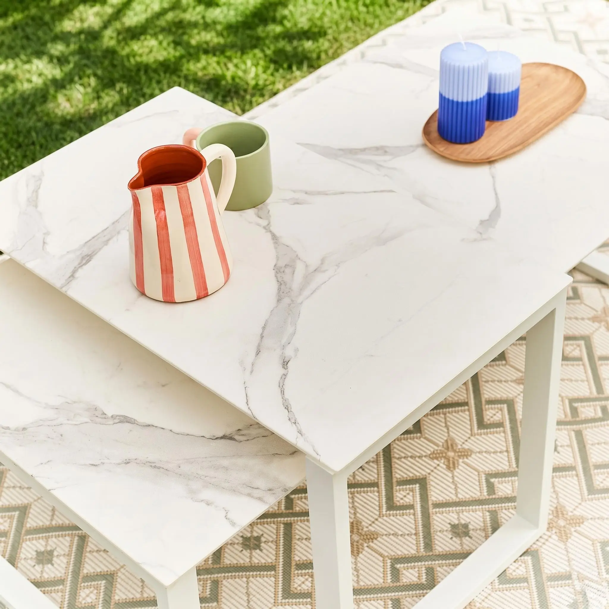 Salon de jardin modulable aluminium 4 places