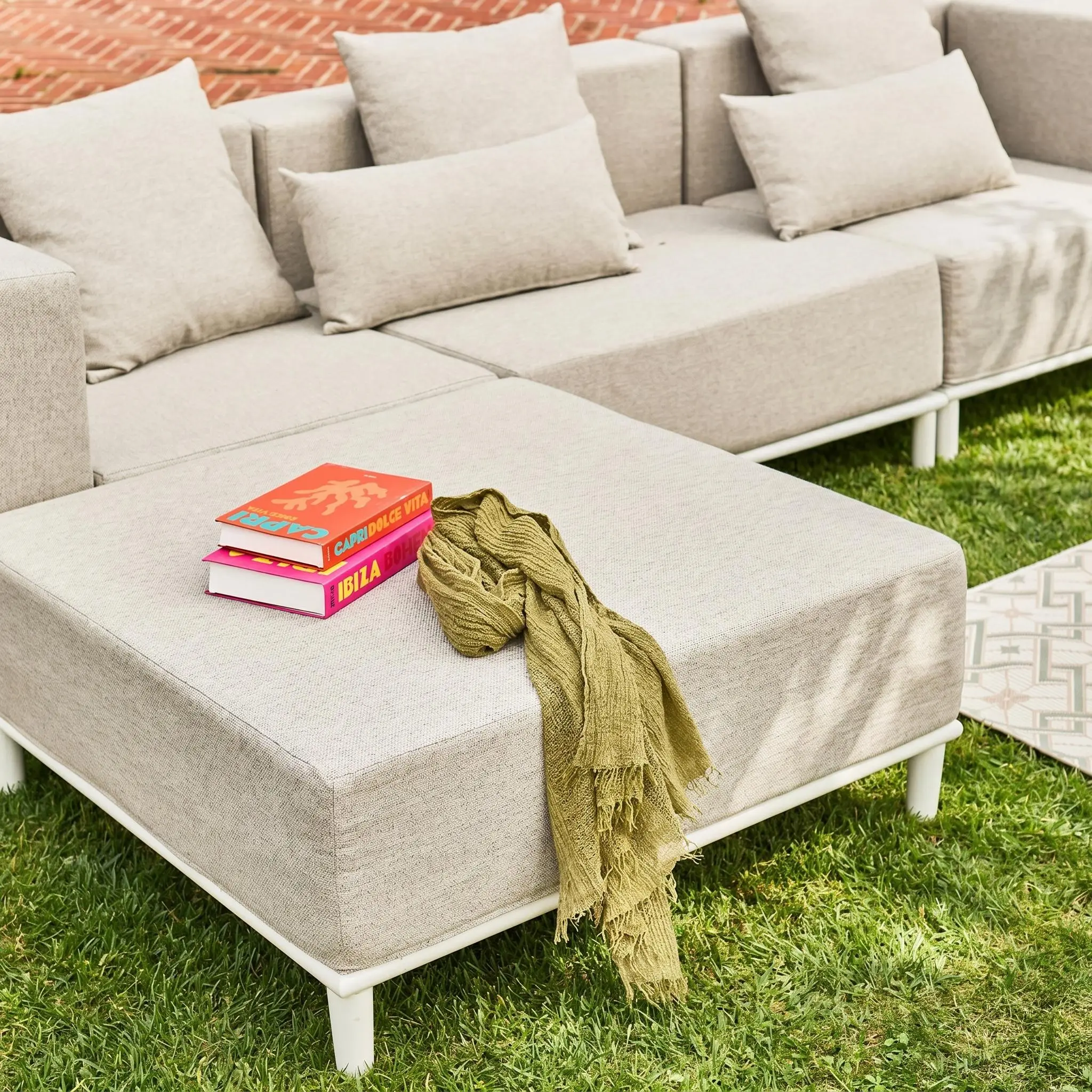 Salon de jardin modulable aluminium 4 places
