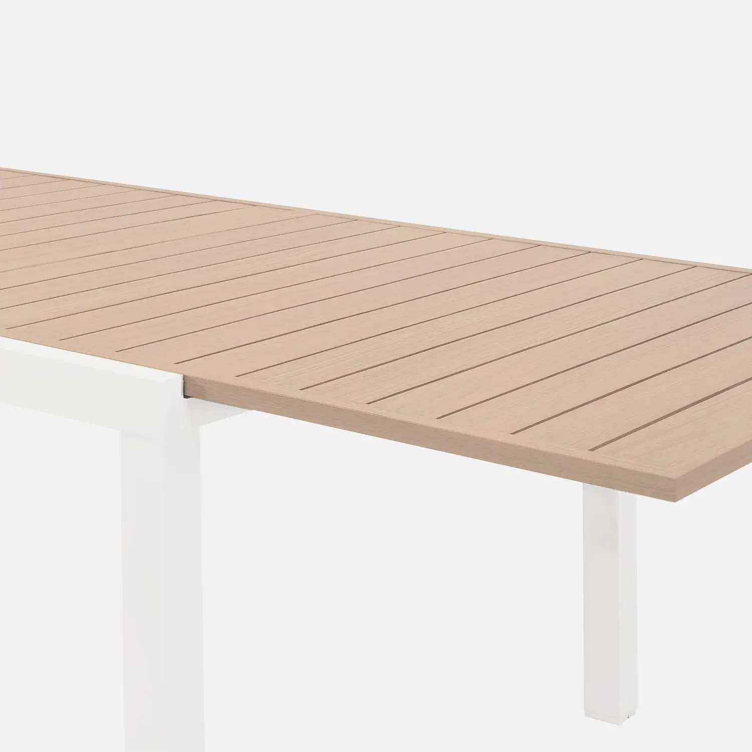 Table de jardin extensible aluminium + 10 assises