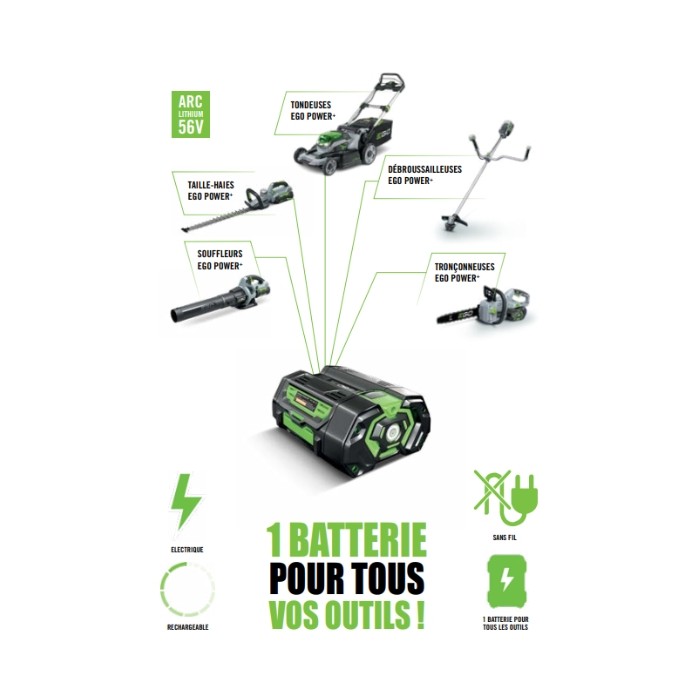 Batterie EGO Power+ : 2,5 Ah, 56 Volts / BA1400T