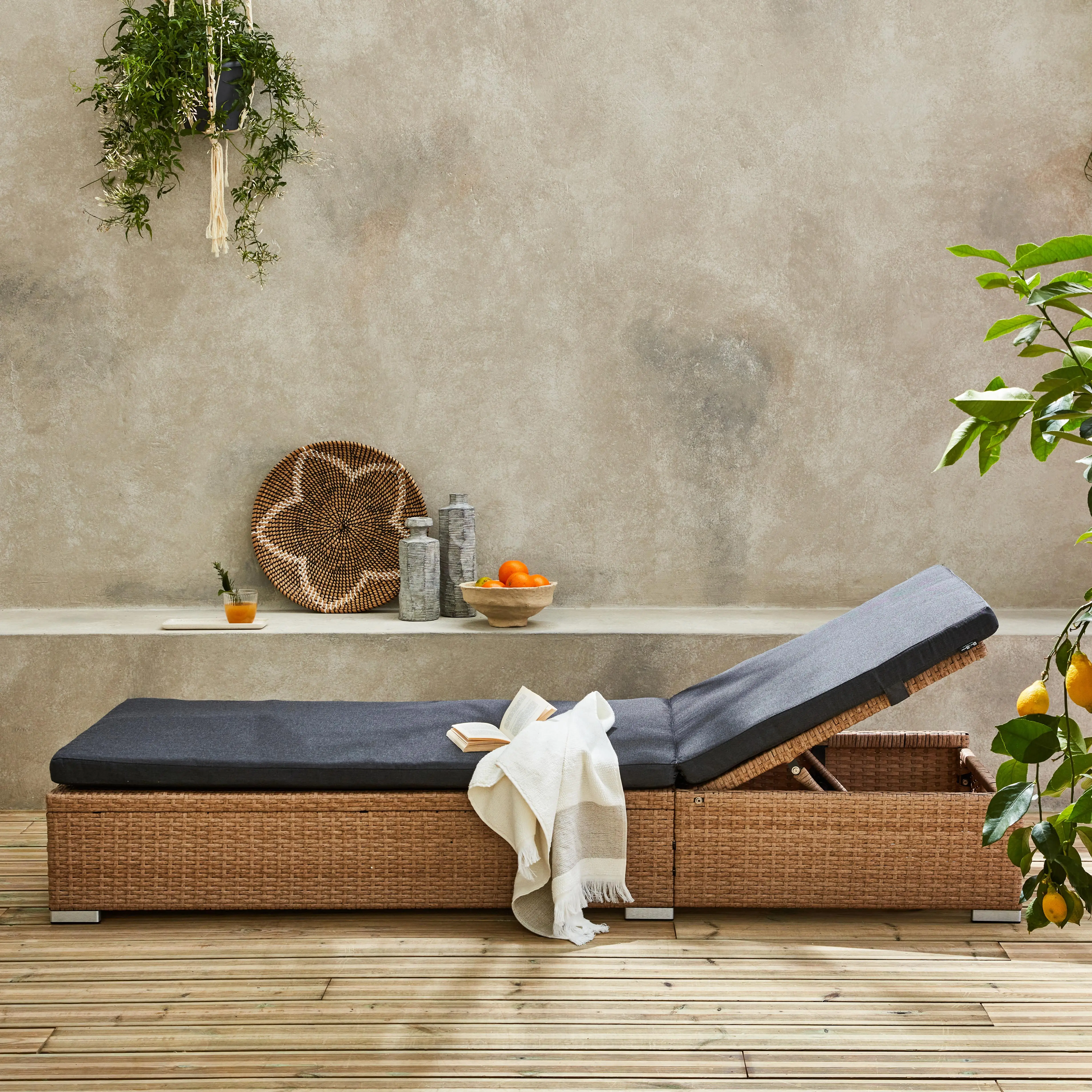 Bain de soleil résine tressée multi positions
